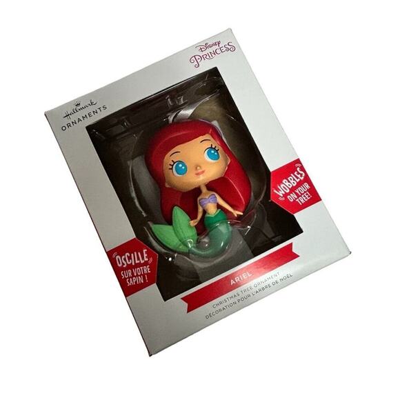 HALLMARK DISNEY LITTLE MERMAID ARIEL WOBBLE CHRISTMAS ORNAMENT BRAND NEW - Picture 1 of 4
